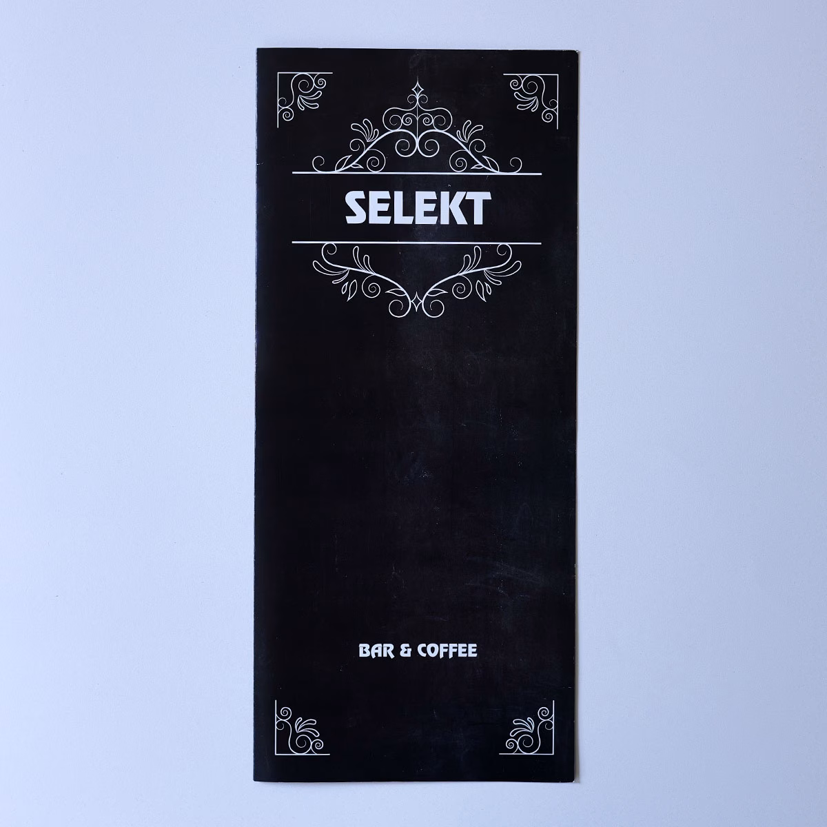 Примерно меню за кафене, изработено от Select Print персонализация